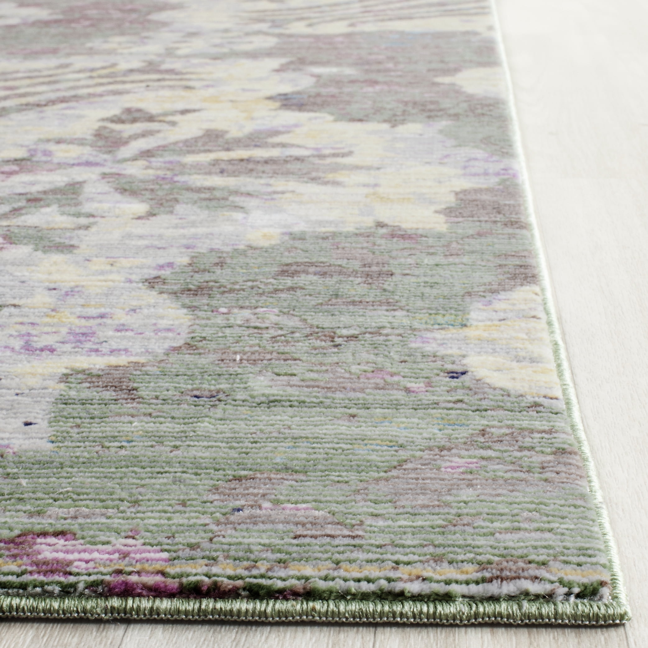 SAFAVIEH Valencia Rowland Vintage Floral Polyester Area Rug, Multi, 9' x 12'
