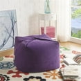 thumbnail image 2 of Magic Pouf Purple Beanbag Microplush 3 in 1 Ottoman Chair Pillow, 2 of 9