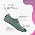 thumbnail image 2 of FITKICKS Live Well Active Footwear Foldable Water Shoes, Heathered Teal (Women's), 2 of 7