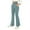 Blue-green, variant on Langwyqu Women's Bootcut Yoga Pants Crossover Female Casual Trousers Split Flare Leggings with Pocket