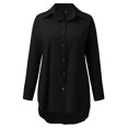 thumbnail image 7 of Clothing 2025 Super Soft Wrinkle Free Button Down Shirts for Women Formal Work Dress Blouses Tops Womens Button Down Shirts Boyfriend Long Sleeve Oversized Blouses Tops, 7 of 7