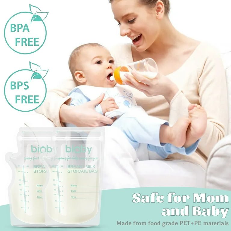 50pcs Breastmilk Storage Bag,Pre-Sterilized Breast Milk Storing Bags  Disposable Milk Self Standing Bags for Working Mom Breastfeeding  Essentials