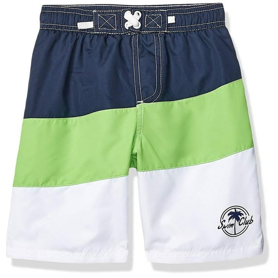 iXtreme Boys 2T-7 Pieced Colorblock Swim Trunk (Navy 2T)