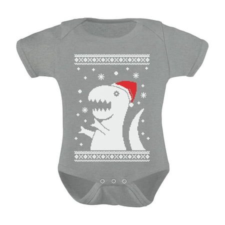 

Tstars Boys Unisex Ugly Christmas Sweater Big Trex Santa Baby Grow Vest Kids Christmas Gift Funny Humor Holiday Shirts Xmas Party Christmas Gifts for Boy Baby Bodysuit Ugly Xmas Sweater