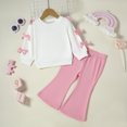 thumbnail image 5 of Toddler Baby Girl Clothes Outfits 3D Bow Long Sleeve Sweatshirt Top and Flared Pants Sets InfantFall Winter Kids Girls Warm Clothing Sets 18-24 Months, 5 of 8