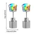 thumbnail image 2 of LED Earrings, Shiny Glowing LED Lighting Up Stylish Earring Studs Crown Shap Ear Drop Stud, Wedding Rave Dance Party Night Out Halloween Christmas Decoration Present for Women Men, 2 of 8