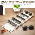 thumbnail image 5 of Sunglasses Organizer 6Slot, 2 Pack Travel Brown Eyeglasses Cases, Multiple Pairs Eyeglasses Storage Sunglasses Holder, 5 of 6