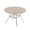 Sandstone + Steel + Steel, variant on 40.6 Inch Round Outdoor Patio Dining Table, All Weather Rust Resistant Steel Table with Adjustable Umbrella Hole, Modern Patio Bistro Table for 4-6 People Garden Backyard Deck Lawn Sandstone