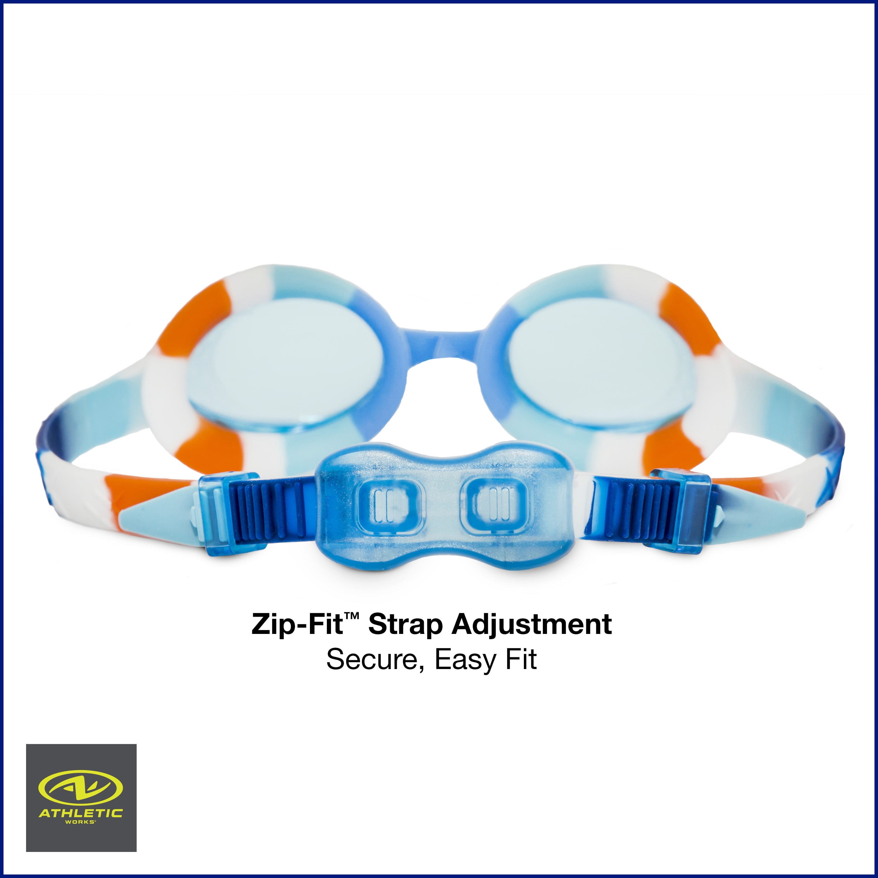 Athletic Works Axiom Junior Swim Goggles for Children, Tinted & Anti-Fog Lenses with UV Protection