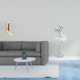 thumbnail image 2 of Organizador de ropa con gancho de pared plegable con figura de bailarina, escultura artística moderna para baño, dormitorio, armario y entrada., 2 of 8