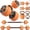 orange, variant on Stair Stepper Machine, Vertical Climber Exercise Equipment with LCD Display, Compact Cardio Step Trainer for Full-Body Home Workouts