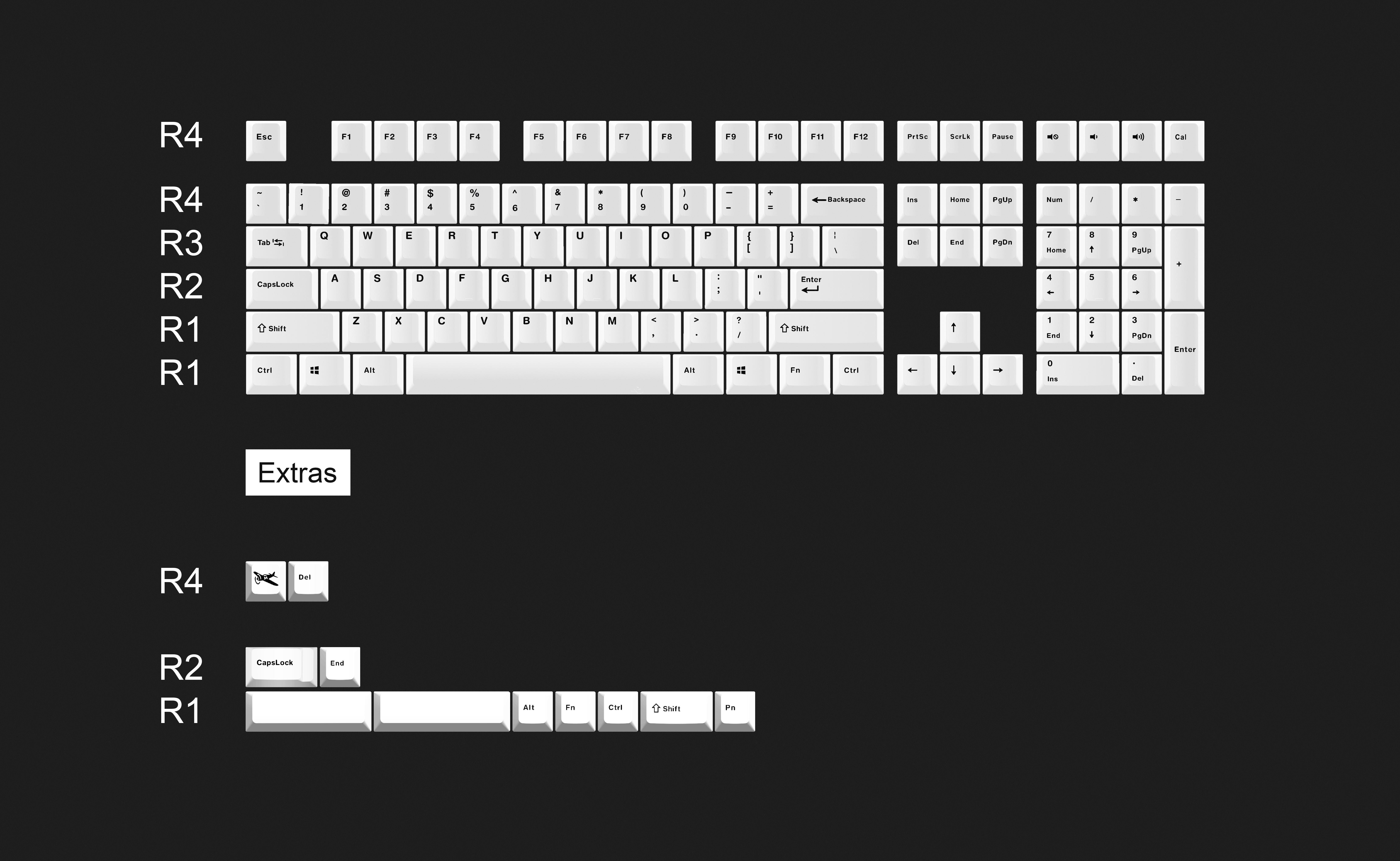 Mistel Doubleshot PBT Keycaps for Mechanical Keyboard with Cherry MX Switches and Clones, OEM Profile 108 Keys Plus Extra 11 Keys Set, PBT K＿並行輸入