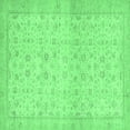 thumbnail image 1 of Ahgly Company Indoor Square Oriental Emerald Green Traditional Area Rugs, 7' Square, 1 of 4