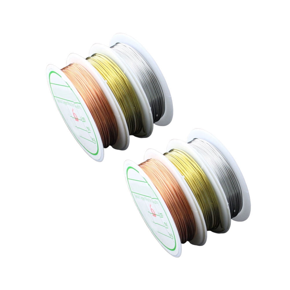 6 Rolls Practical Assorted Color 0.4mm Copper Wire Jewely Making Wire