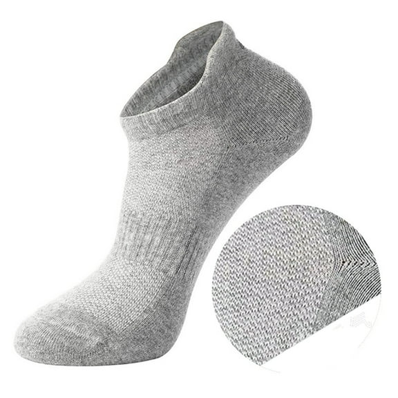 Wdfiry Mens Ankle Athletic Low Cut Sports Socks Cushioned Breathable Running Cotton Socks