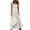 Beige, variant on Women's Retro Plaid Smocked Dress Strap Flounce Long Dress M