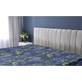 thumbnail image 5 of Ambesonne Spring Fitted Sheet, Wistaria Flowers with Leaves, King Size, Sage Green and Dark Blue, 5 of 5