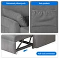 thumbnail image 3 of Dextrus 84" Convertible Sofa Bed with Storage Chaise and Pocket, L Shape Pull Out Sofa Bed, 2 in 1 Sleeper Sofa Sectional Couch for Living Room, Gray, 3 of 9