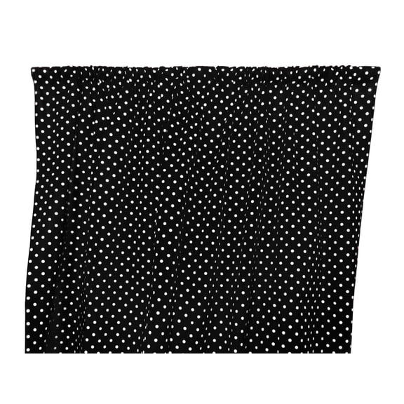 Cotton Curtain Polka Dots Print 58 Inch Wide / Small Dots White on Black