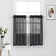 thumbnail image 3 of 2 Piece Linen Textured Window Treatment Tiers/Curtains panels Drapes Set, 3 of 9