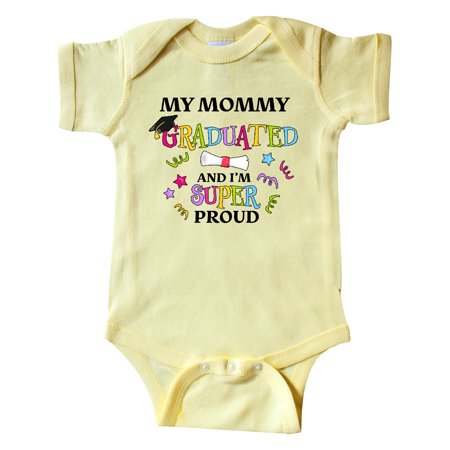 

Inktastic My Mommy Graduated and I m Super Proud Gift Baby Boy or Baby Girl Bodysuit