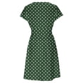 thumbnail image 7 of Summer Dresses for Women V Neck Solid Casual Short Sleeve Waisted Print Mini Dress, 7 of 7
