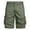 Olive Green, variant on Lovskoo Cargo Shorts for Men Trendy Sports Multi Pockets Casual Summer Solid Color Zipper Shorts Olive Green