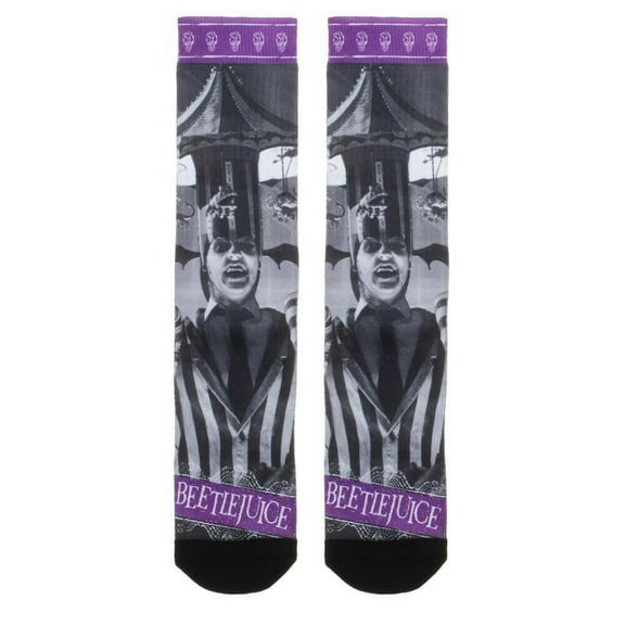 Beetlejuice Movie Premium Sublimated All Over Print Men's Crew Socks