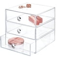 thumbnail image 1 of Caja organizadora de maquillaje AJIODA con 3 cajones acrílicos, 1 of 7