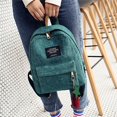 thumbnail image 2 of Mini mochila de pana para mujer, bolso de hombro de lona Simple ecológico, bolsos de viaje pequeños informales para mujer, mochila para adolescentes Fivean unisex, 2 of 2