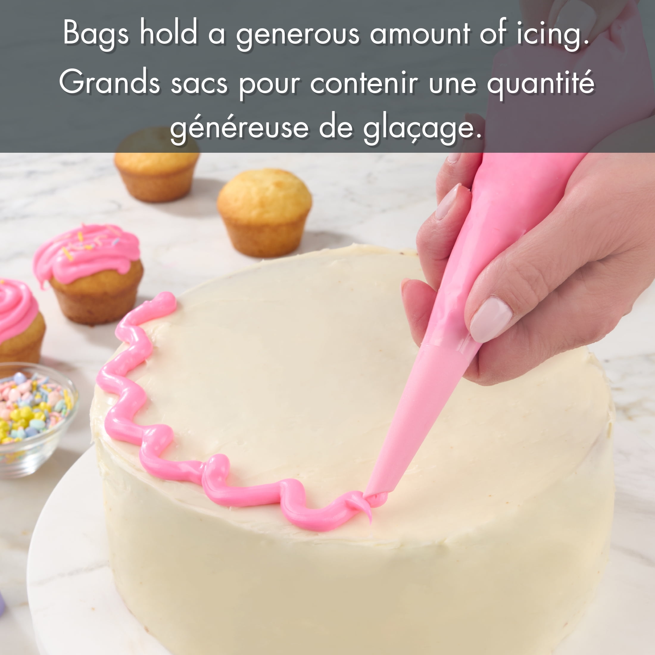 Way to Celebrate 10 PCS Decorating Set, Pink, Purple and Green