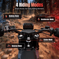 thumbnail image 6 of Yozma IN10 Pro 5500W Electric Dirt Bike for Adult, 17"/14" Tire Electric Motorcycle with 60V 27Ah Battery, 50 MPH, 60-Mile Range, 220NM, Hydraulic Brakes, Black, 6 of 10