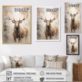 thumbnail image 4 of Designart "Majestic Portrait Of A Beige Moose" Moose Floater Framed Wall Art Prints, 4 of 5