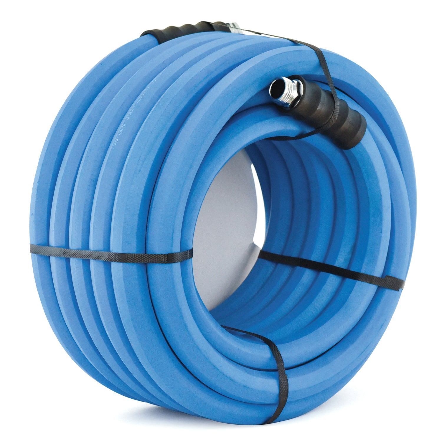 AG-Lite 1" x 50 ft Rubber Water Hose, 500 PSI Burst, Heavy-Duty, 100% Rubber, Brass GHT Fittings, Flexible, Kink Resistant, Hot & Cold Water Use, 10-Year Warranty