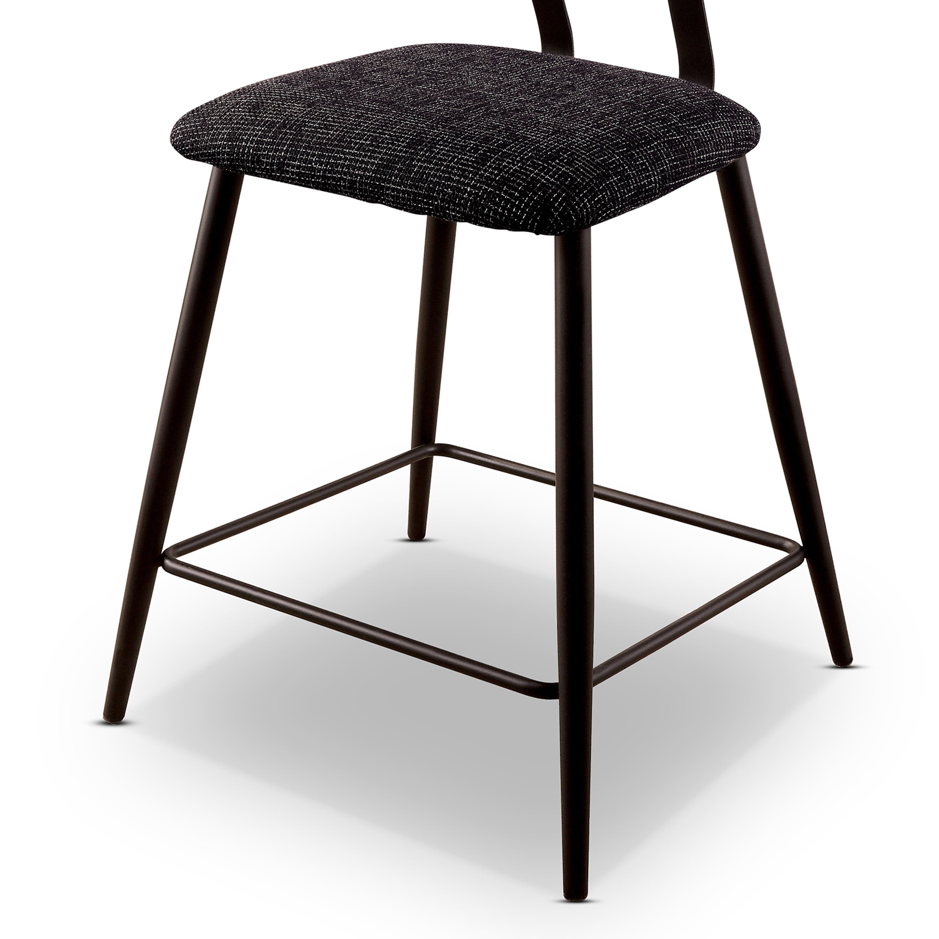 Furniture of America Locust Counter Height Dining Chairs - Set of 2, Black