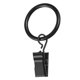 thumbnail image 2 of Anillos de cortina de 60 piezas, clips de cortina lisos chapados, ganchos de hierro para cortinas negras desmontables para hotel en casa Scienceny HA001889-00, 2 of 7