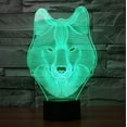 thumbnail image 4 of YSTIAN Animals Wolf 3D Night Light Touch Control Desk Lamps, 7 Color Changing Table Lights with Acrylic Flat, ABS Base & USB Charger, 4 of 7
