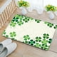 thumbnail image 1 of Felpudo irlandés del Día de San Patricio | Felpudo absorbente de poliéster de 40 x 60 cm | Diseño de trébol antideslizante | Alfombra de entrada que absorbe el agua | Felpudo de bienvenida para, 1 of 5