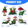 thumbnail image 3 of Frogs Figurine Garden Statue Outdoor Decoration Resin Sculptures Ornament for Yard Lawns Outside Backyard Decors, 3 of 8