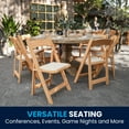 thumbnail image 3 of Flash Furniture HERCULES Series Natural Wood Folding Chair with Vinyl Padded Seat, 3 of 17