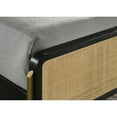 thumbnail image 5 of Miekor Furniture Anser Black and Natural Woven Rattan Queen Bed MK5443, 5 of 11