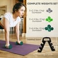 thumbnail image 4 of Soozier 26 LBS Hex Dumbbell Set, Adjustable Dumbbells with Vertical Rack, 4 of 10