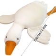 thumbnail image 2 of Holloyiver Giant White Goose Plush - 75 in Soft Furry Swan Stuffed Animal, Huge Goose Plush Hugging Pillow, 2 of 8
