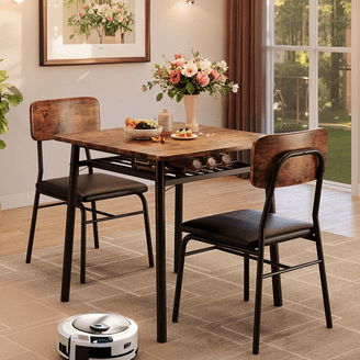 Uforic 7 Pieces Folding Dining Table Set with 6 Chairs, 67'' Drop