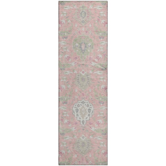 Dalyn Rugs Premium Machine Washable Mayfield AMF1026 Pink 2'3" x 7'6" Runner Rug
