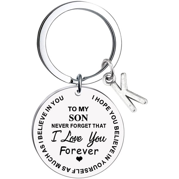 Censtreet To My Son Keychains Gift Inspirational Gifts from Mom Gift for Christmas Graduation Anniversaries Keychain Gifts