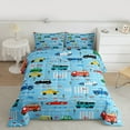 thumbnail image 2 of Homewish Cartoon Car Bedding Comforter Set,Fire Truck Twin Comforter Sets,Traffic Light Bedding Set For Boy,Super Cozy Room Decor Reversible,2 Pieces, 2 of 8