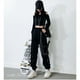 thumbnail image 2 of Pantalones de pierna negra con herramientas para mujer, estilo hip hop, modernos, rectos, holgados, estilo harén, para otoño e invierno, 2 of 6