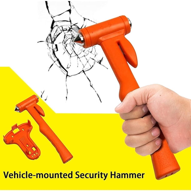Herramienta de escape de emergencia de martillo de seguridad para automóvil, herramienta de emergencia 2 en 1 Función de interruptor de ventana de escape de emergencia de automóvil para herramientas de escape de emergencia familiar LingWen 8390605193682