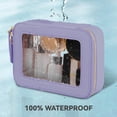 thumbnail image 4 of Bolsa organizadora de cosméticos transparente Prite, impermeable, violeta, 4 of 7
